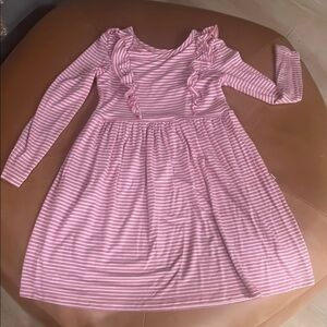 Little Sleepies Play Collection Pink Striped Kids Dress - Size 6